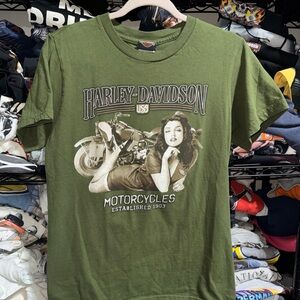 Y2K Harley Davidson Old Military Motorcycle Tennessee Shirt Size Small
